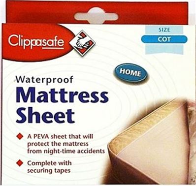 CLIPPASAFE MATTRESS SHEET COT 3.99